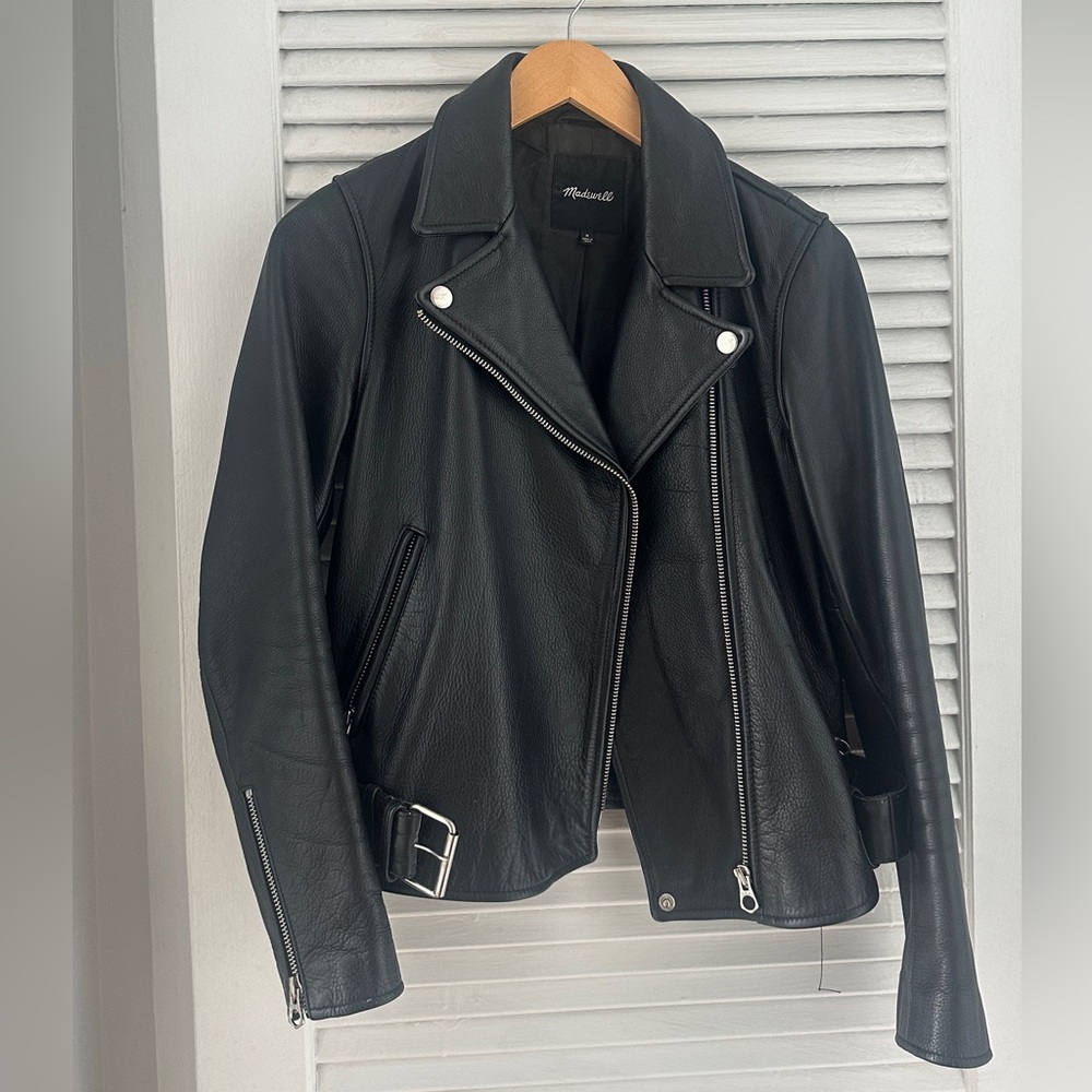 Madewell Ultimate Leather Motorcycle Jacket in M